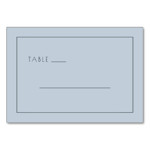 Ruhige Blaue Minimalistische Linien Tischnummer