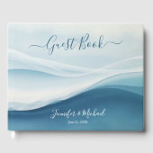 Ruhige blaue Strandhochzeit Gästebuch (Vorderseite)