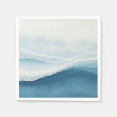 Ruhige blaue Strandhochzeit Serviette (Vorderseite)