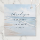 Ruhige blaue Strandwellen Geschenkanhänger (Rückseite)