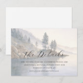 Ruhige Blaue Wasserfarbenlandschaft Begleitkarte (Vorne/Hinten)