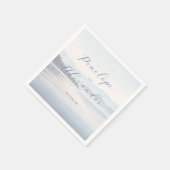Ruhige Blaue Wasserfarbenlandschaft Serviette (Ecke)
