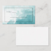 Ruhige Blaue Wasserfarbwellen Platzkarte (Vorne/Hinten)