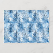 Ruhige Blaue Winterbäume Begleitkarte (Rückseite)