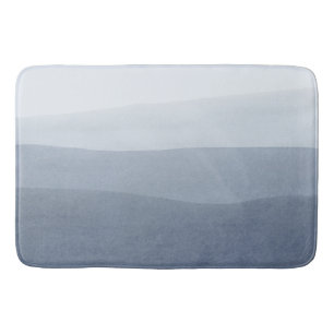 Ruhige blaugraue Abstrakte Landschaft Badematte