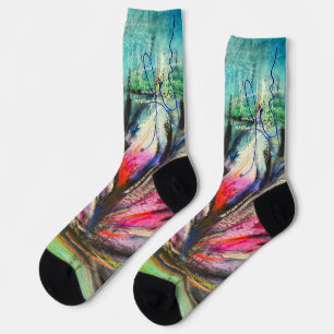Ruhige blühende Wellen Socken