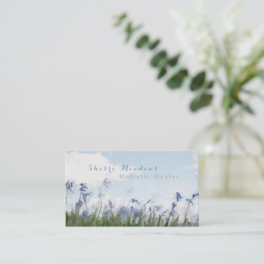 Ruhige botanische Wildblume-Visitenkarte Visitenkarte (Stehend Vorderseite)