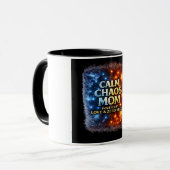 Ruhige-Chaos-Mutter-Tasse, Lustige Mutter-Kaffeeta Tasse (Vorderseite Links)