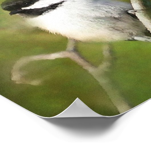 Ruhige Chickadee - ETSY Poster (Ecke)