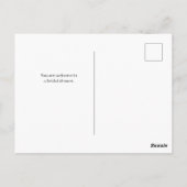 Ruhige Chinoiserie-Hochzeitsshower-Einladung Postkarte (Rückseite)