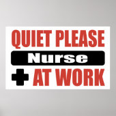 Ruhige dich bitte bei der Arbeit Poster (Vorne)