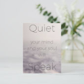 Ruhige dich und dein Soul wird sprechen Postkarte (Stehend Vorderseite)