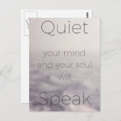 Ruhige dich und dein Soul wird sprechen Postkarte (Vorne/Hinten)