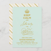 Ruhige Dusche behalten Das Bride Brautparty lädt e Einladung (Vorne/Hinten)