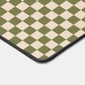 Ruhige Ecke Grün und Beige Checkered Desk Mat Schreibtischunterlage (Ecke)