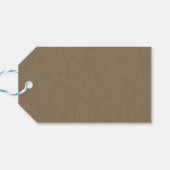 Ruhige & einfache braune texturierte Hintergrund  Geschenkanhänger (Rückseite Horizontal)