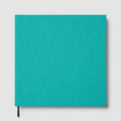 Ruhige & einfache Türkis strukturierte Hintergrund Gästebuch (Vorderseite)