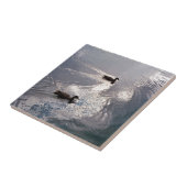 Ruhige Enten vor dem Sturm Fliese (Seite)