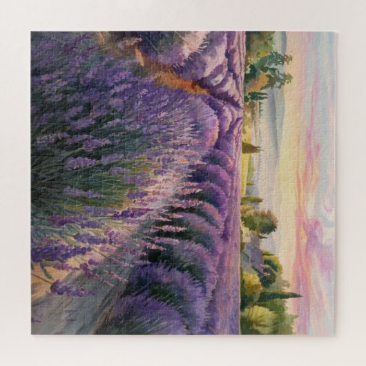 Ruhige, entspannende Lavendellandschaft Puzzle (Horizontal)