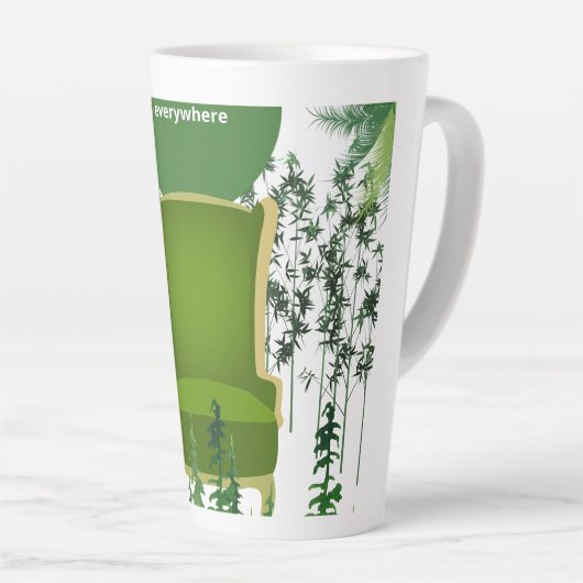 Ruhige Erinnerung an das Naturdesign Milchtasse (Rechte Ecke)