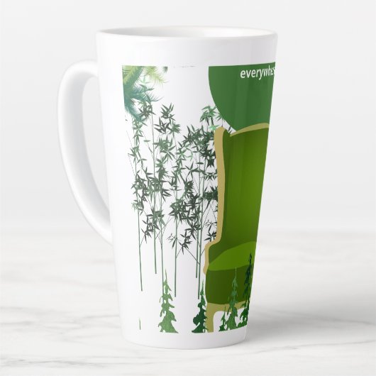 Ruhige Erinnerung an das Naturdesign Milchtasse (Linke Ecke)