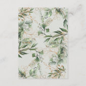 Ruhige Eukalyptus Elegantes, grünes Glas Begleitkarte (Rückseite)