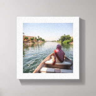 Ruhige Fahrt auf dem Nil Leinwanddruck
