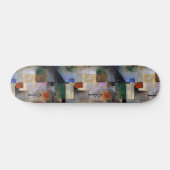 Ruhige Fire Trees Expressionist Skateboard (Horizontal)