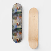 Ruhige Fire Trees Expressionist Skateboard (Vorderseite)