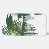 Ruhige Flusslandschaft – Grüne Wasserfarbenmalerei iPhone Hülle (Rückseite (Horizontal))