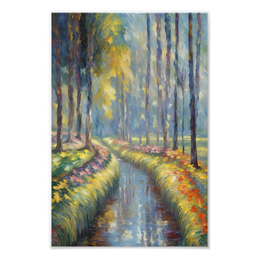 Ruhige Flusspfade Impressionistische Landschaft Ku Fotodruck (Vorne)