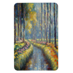 Ruhige Flusspfade Impressionistische Landschaft Ku Magnet