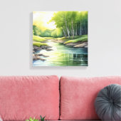 Ruhige Flussufer Leinwanddruck (Insitu (Wohnzimmer))