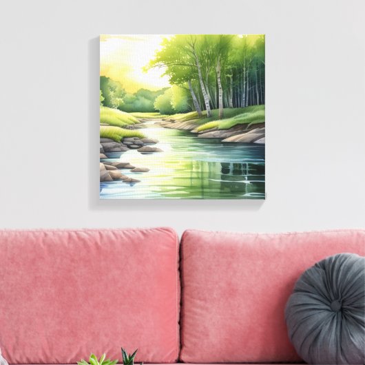 Ruhige Flussufer Leinwanddruck (Insitu (Wohnzimmer))