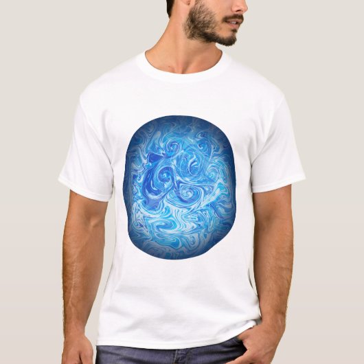 Ruhige Flut Fluid Art T-Shirt (Vorderseite)