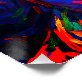 Ruhige Frau Unterwasser Regenbogenfarben Impasto Poster (Ecke)
