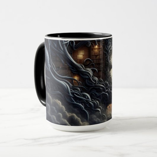 Ruhige Gedanken Tasse (Vorderseite Links)