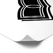 Ruhige Gehaltsabrechnungsperson am Arbeitsplatz Poster (Ecke)