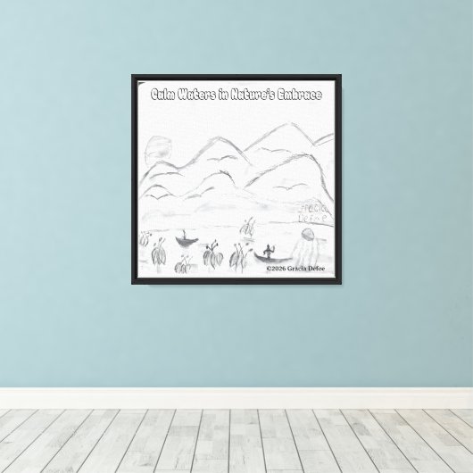 'Ruhige Gewässer...' auf Leinwand (Insitu (Holzboden))