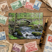 Ruhige Gewässer: Gleason Falls Road Bridge Postkarte