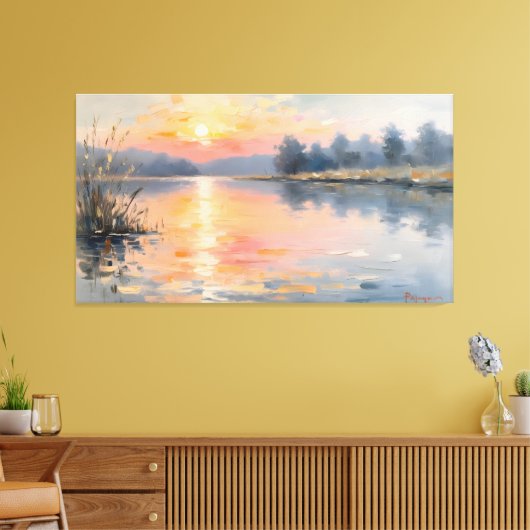 ruhige Gewässer Leinwanddruck (Insitu (Wohnzimmer))