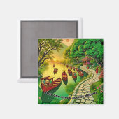 Ruhige Gewässer Magnet (Vorderseite/Rückseite)