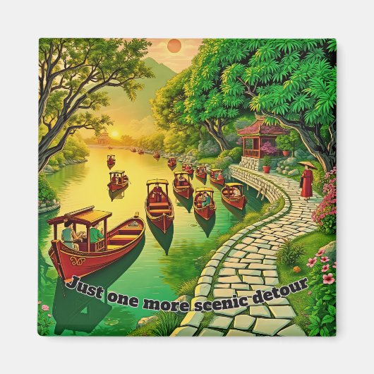 Ruhige Gewässer Magnet (Vorne)