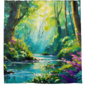 Ruhige Gewässer Serenity Stream Duschvorhang (Vorderseite)