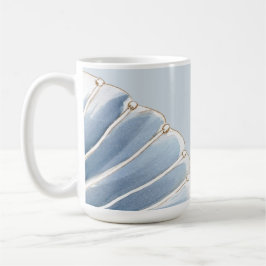 Ruhige Gezeiten | Blaue Küstenmuschel  Kaffeetasse