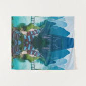 Ruhige Gipfel & Waterlandschaften - Naturlandschaf Wandteppich (Vorderseite (Horizontal))