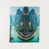 Ruhige Gipfel & Waterlandschaften - Naturlandschaf Wandteppich (Vorderseite)