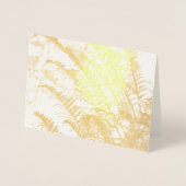 Ruhige Golden Fern Folienkarte (Vorderseite)