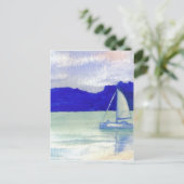 Ruhige Grille beim SegelnDiane Art Postkarte (Stehend Vorderseite)