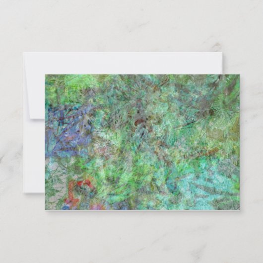 Ruhige grüne abstrakte Einladung, ruhiges Grün Einladung (Vorderseite)